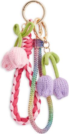 Chelsea28 Tulip Bag Charm in Purple Multi- Gold at Nordstrom