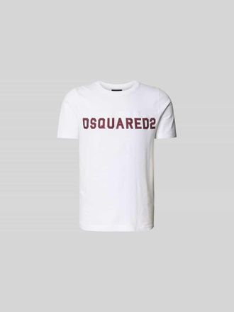 Dsquared2 Slim Fit T-Shirt aus reiner Baumwolle in Weiss, Gr&ouml;&szlig;e XL