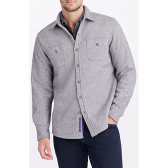 Robert Graham Barford Knit Button-Up Shirt in Grey at Nordstrom Rack, Size Xxx-Large