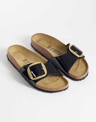 Birkenstock Madrid - Sandali color nero verniciato e oro