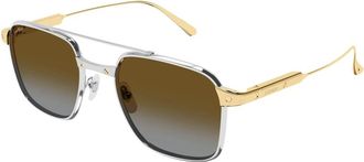 Cartier Santos Navigator Zonnebril - Heren - Zonnebrillen - Grijs - ONE Size - Accessoires