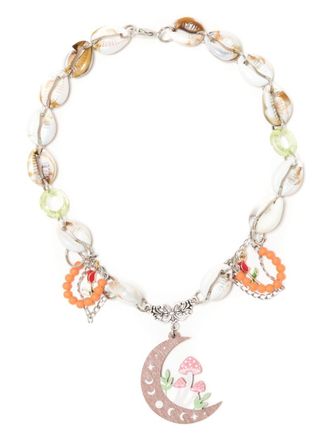 Amir Slama cowrie shell-embellishment necklace - Silver