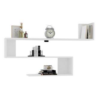 Dmora Estante Deliceto, 3 Niveles, 120x20x71h Cm Blanco
