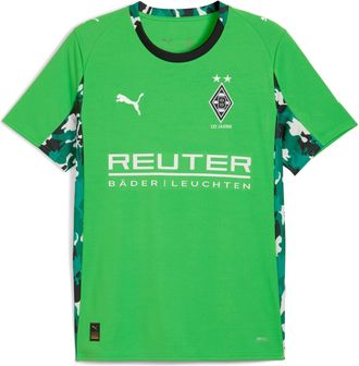Puma Fussballtrikot PUMA BMG AWAY JERSEY REPLICA, Herren, Gr. M, weiss (puma gr&uuml;n, warm wei&szlig;), Web, Obermaterial: 100% Polyester, bedruckt, regular fit nor