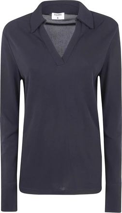 Filippa K Top de cuello V de manga larga - Knitwear - Mujer - Negro - M
