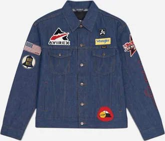 Wrangler Men s Avirex Patch Jacket Raw Indigo