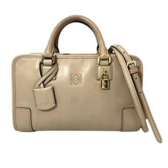 Loewe Pre-owned Handbag - Dames - Pre-owned - Beige - Maat: ONE Size Leer