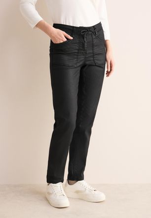 Cecil Regular-fit-Jeans CECIL Style Tracey, Damen, Gr. 25, L&auml;nge 28, schwarz (schwarz washed), Denim/Jeans, Obermaterial: 98% Baumwolle, 2% Elasthan, unifar