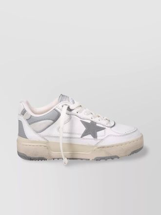 Golden Goose leather paneled low-top sneakers