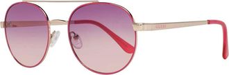 Guess Roze Aviator Zonnebril met Paarse Gradi&euml;nt Lenzen - Dames - Zonnebrillen - Roze - ONE Size - Accessoires