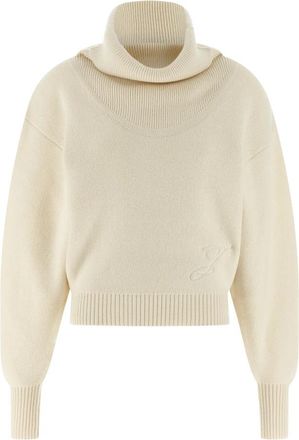 Jacquemus La Maille Pallone Sweater - Dames - Coltruien - Wit - S - Wol - Truien & Vesten