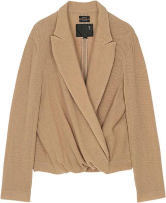 R13 Top met gedraaide revers - Dames - Blazers - Bruin - S - Wol - Jassen
