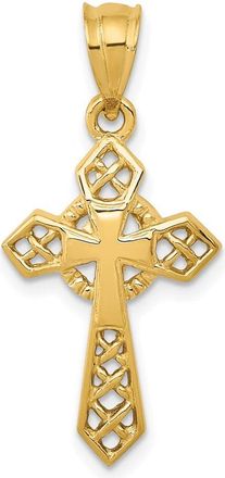 Diamond2Deal 14k Yellow Gold Celtic Cross Pendant
