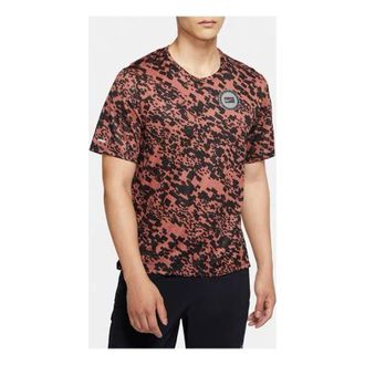 Nike Dri-FIT MILER WILD RUN Short Sleeve Mens Black/Red CU6043-010