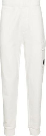 C.P. Company Cotton joggingbroek met lensdetail - Heren - Sweatpants - Wit - XS - Katoen - Broeken