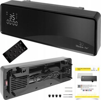 OEM Aero 2000w Cortina De Aire Negra