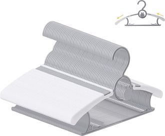 OEM Pack De 50 Perchas Para Beb&eacute;, Antideslizantes, Ajustables De 28 A 36 Cm, De Pl&aacute;stico, Ahorradoras De Espacio Para Ni&ntilde;as, Ni&ntilde;os, Beb&eacute;s Y Ni&ntilde;os (gris)