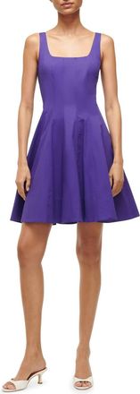Staud Mini Wells Dress In Violet