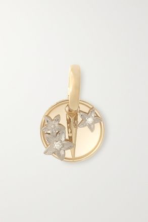 Foundrae Ciondolo In Oro 18 Carati E Diamanti Resilience Mini Coin