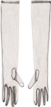 Philosophy di Lorenzo Serafini Accessoires, unisex, Zwart, S, Lange Transparante Handschoenen