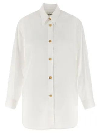 Khaite White Cotton Womens Blouse