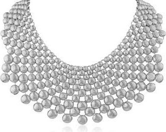 Jardin Glam Ball Bib Necklace in Silver at Nordstrom Rack