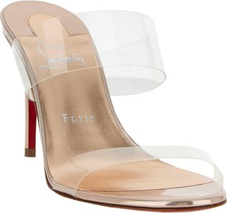 Christian Louboutin Womens Just Nothing Mule Pink Calf Leather Polyurethane Heels