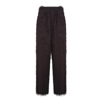 Frankie Shop Wide Trousers, female, Brown, Size: XL Baxter Fringed Track Pants