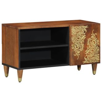 Berkfield Home TV Cabinet Honey brown Solid mango wood, Engineered wood