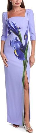 Teri Jon by Rickie Freeman Crepe Column Gown