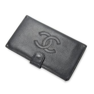 Chanel Pre-owned Womens Timeless French Purse Wallet - Black - One Size
