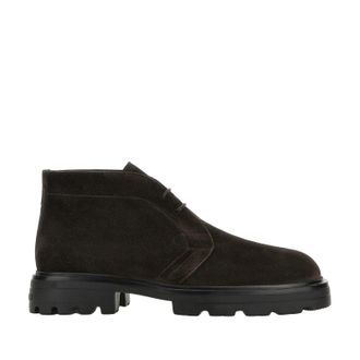 Hogan Refined Brown Suede Lace-Up Shoes