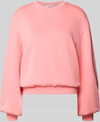 Moss Copenhagen Oversized Sweatshirt mit gerippten Abschlüssen Modell Brionna in Pink, Größe L/XL