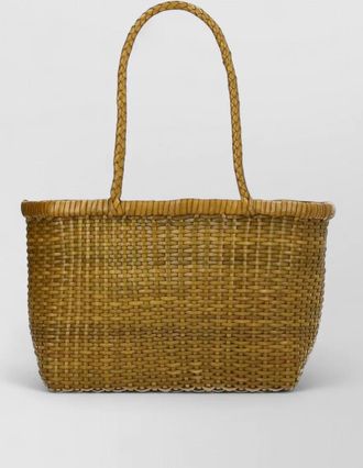 Dragon Diffusion beach bag woven design dual handles