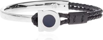 Ferragamo Logo Bracelet - Heren - Armbanden - Blauw - M - Leer - Accessoires
