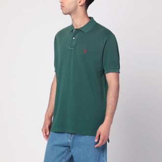 Polo Ralph Lauren Polo color verde foresta slavato in cotone