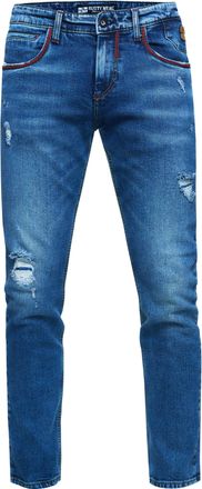 Rusty Neal Jeansbroek MINO slim fit stretch destroyed broek