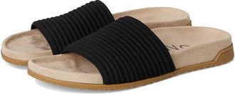 Vionic Evie Knit Slide Sandals Womens Sandals Black : 9.5 W, Synthetic