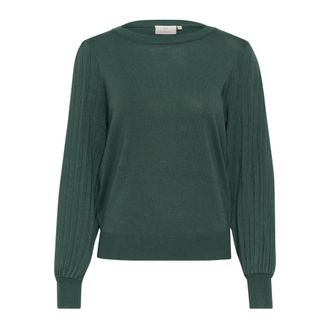 Kaffe KAlone Knit Pullover - Dames - Ronde hals truien - Groen - XS - Truien & Vesten