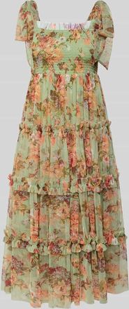 Lace & Beads Cocktailkleid mit Karree-Ausschnitt in Gruen, Größe XL