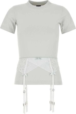 Balenciaga Lingerie T-Shirt - Dames - T-shirts - Wit - S - Katoen - Tops