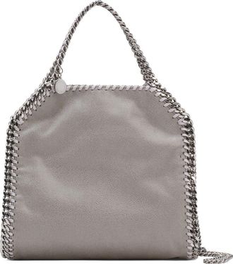 Stella McCartney Falabella Shaggy Deer Faux Leather Foldover Tote in Light Grey at Nordstrom