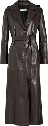 Nour Hammour Trench Scarlett con cintura - Marrone
