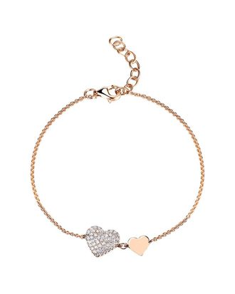 Sabrina Designs 14K Rose Gold 0.15 Ct. Tw. Diamond Heart Bracelet