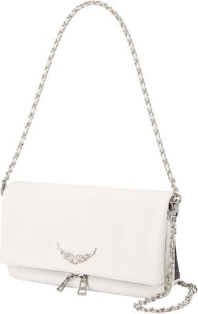 Zadig&Voltaire Womens Rock Grained Crossbody - Zadig & Voltaire Leather White Cowhide Bags Crossbodies