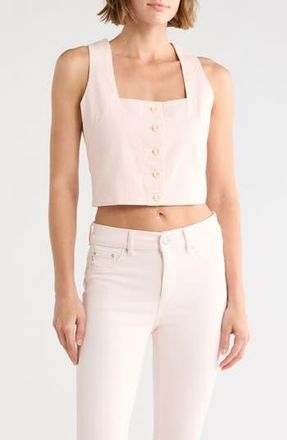 DL1961 Lizzie Cotton & Linen Top in Primrose Pink at Nordstrom Rack, Size X-Small