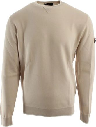 Peuterey Rubjerg Sweater - Heren - Ronde hals truien - Beige - XL - Katoen - Truien & Vesten