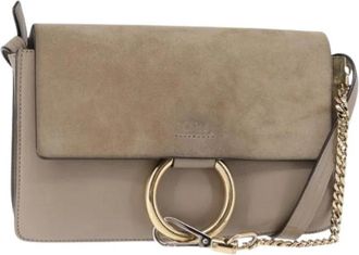 Chlo&eacute; Pre-owned Suede Schoudertas - Dames - Vintage Schoudertas - Beige - ONE Size - Leer - Vintage