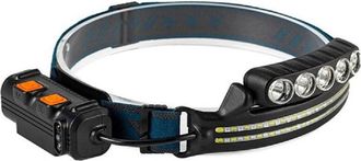 Trade Shop Trade Shop - Torcia Da Testa Frontale Sensore Movimento 68 Led Luce Bianca Rossa Blu