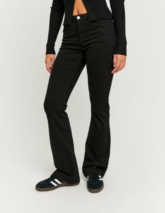 Tally Weijl Bootcut-Jeans TALLY WEIJL SPACOBOOTY, Damen, Gr. 34, N-Gr, schwarz, Denim/Jeans, Obermaterial: 98% Baumwolle, 2% Elasthan, unifarben, bootcut fit lang